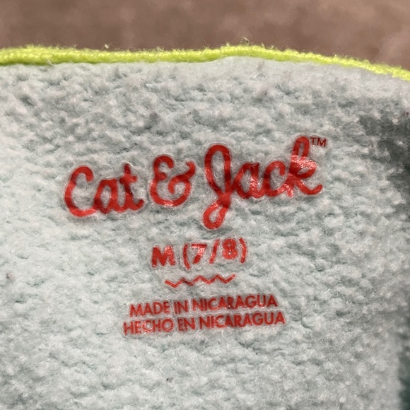 Cat & Jack Girl's Pullover Hoodie Blue “Optimist” In Rainbow Glitter Colors 7/8M - Picture 11 of 12